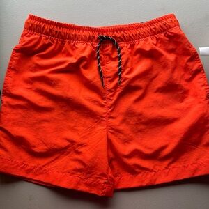 Xersion Bright Orange Athletic Swim Shorts with Drawstring
